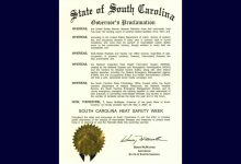 Governor Henry McMaster of South Carolina has proclaimed this week as Heat Safety Week to emphasize the importance of taking care of oneself during hot weather